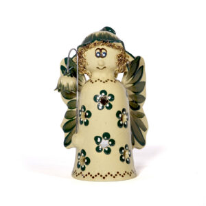 Blumenmädchen gelb mit grüner Blume