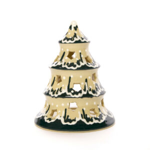 Weihnachtsbaum mittel Nr.2 gelb mit grün-weißer Malerei