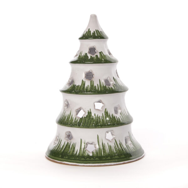 Weihnachtsbaum groß Nr.3 weiß mit grüner Malerei