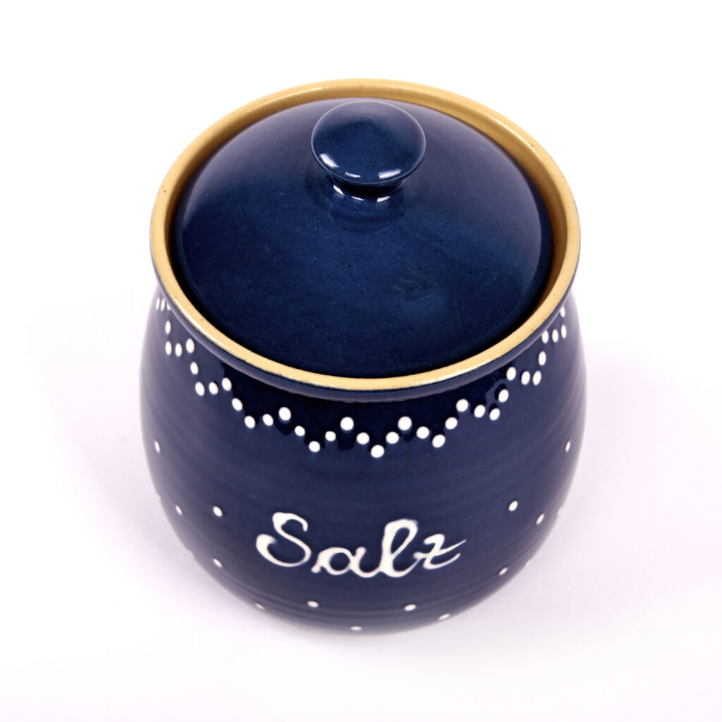 Zucker-/Salz-/Mehldose klein mit Schrift Salz