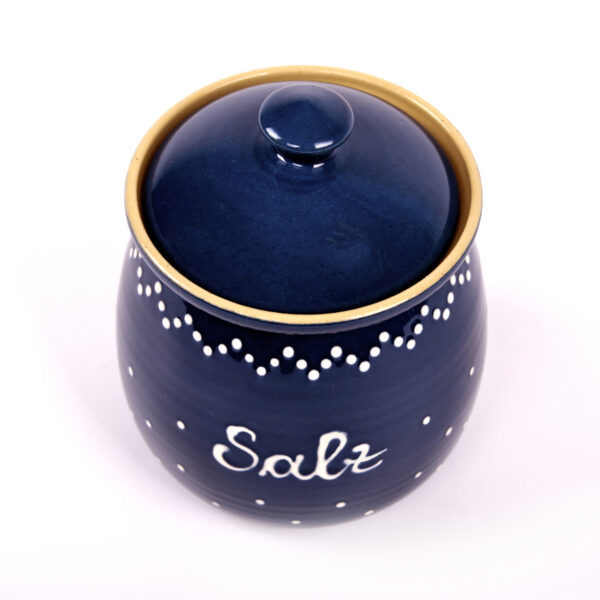 Zucker-/Salz-/Mehldose klein mit Schrift Salz
